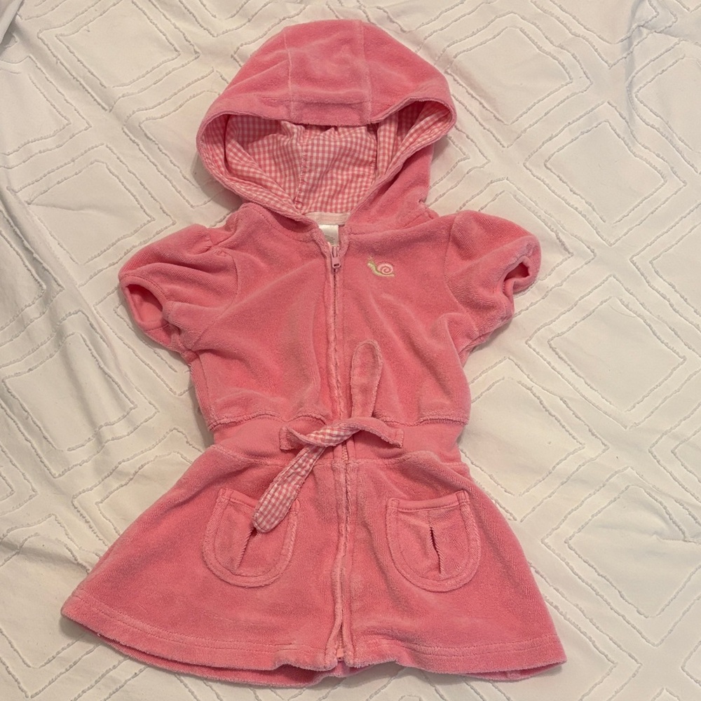 Pink Hooded Baby Swim Cover